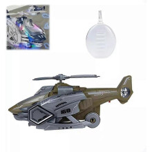(khaki) LED Transforming Dinosaur Helicopter Toy,Automatic Transform Cars With Music