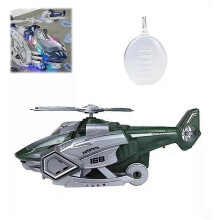(Military Green) LED Transforming Dinosaur Helicopter Toy,Automatic Transform Cars With Music