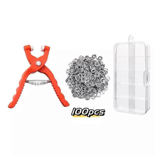 (Tools with 100 boxes) Eye Snapper Crochet Tool, Safety Eye Auxiliary Tool for Attaching for Crocheting
