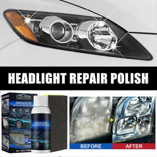 (30ml) Car Headlight Polishing Agent Scratch Remover Repair Fluid Polish Tool Kit 2