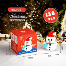 (color03) Creative Christmas Series Building Blocks Santa Claus Snowman Tree Kawaii Damo