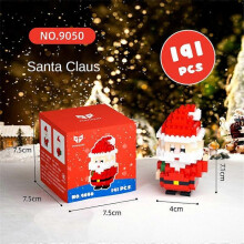 (color02) Creative Christmas Series Building Blocks Santa Claus Snowman Tree Kawaii Damo