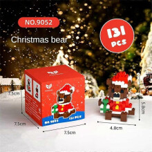(color04) Creative Christmas Series Building Blocks Santa Claus Snowman Tree Kawaii Damo