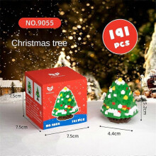 (color05) Creative Christmas Series Building Blocks Santa Claus Snowman Tree Kawaii Damo