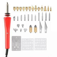 (British regulations) DIY Wood Burning/Carving Set,Hot Stamp Tool With Letters Alphabet for Wood