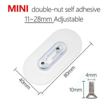 (10mm Nut) Double Hook Installation Hook Nail Wall Nail-free Screw Paste Sticky Wall Hook Household