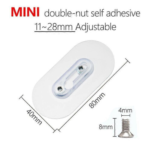 (8mm Nut) Double Hook Installation Hook Nail Wall Nail-free Screw Paste Sticky Wall Hook Household