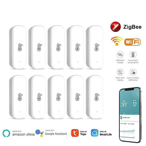 (4pcs) Wifi 3.0 Temperature And Humidity Sensor Indoor Smart Hygrometer Thermometer Supports 2