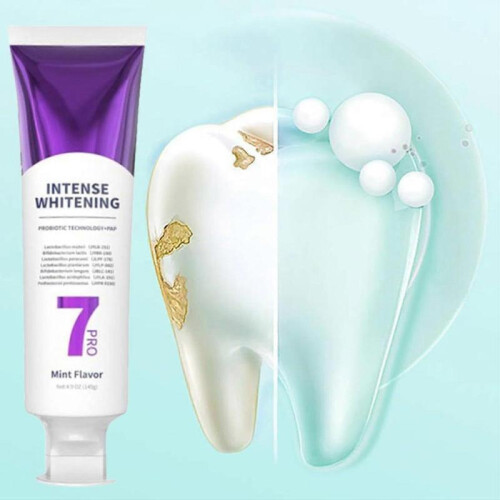 (2pcs) 1/2/3x 7-Pro Intensive Toothpaste,Upgrade Natural Whitening Mint for Deep Stain Remover 1