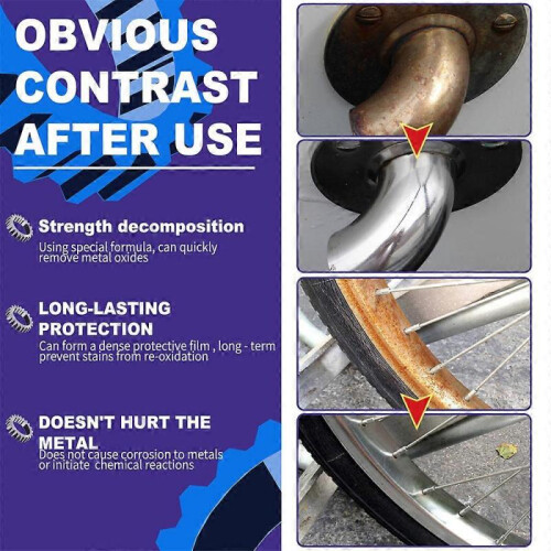 (1pcs) Multipurpose Rust Remover Spray,Rust Remover for Metal,Rustout Instant Remover,1-3pcs 1