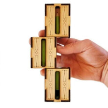 (pencil box) Handcrafted Wooden DIY Magic Set, Magic Pencil Box, Key Through Coin Magic