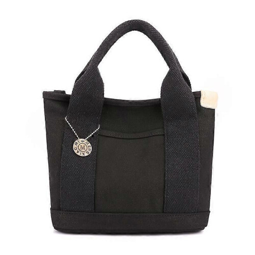 (black) Gilmore Glee Everyday Tote Bag, Multiple Pockets Large Capacity Canvas Handbag