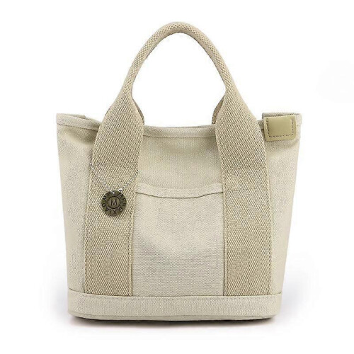 (khaki) Gilmore Glee Everyday Tote Bag, Multiple Pockets Large Capacity Canvas Handbag