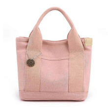 (pink) Gilmore Glee Everyday Tote Bag, Multiple Pockets Large Capacity Canvas Handbag