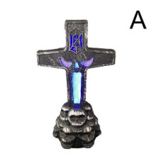 (A) Halloween Light Up Tombstone Horror LED Game Props Outdoor Garden Party Decor 2024 New