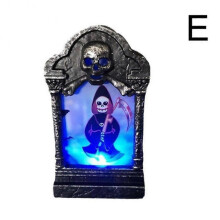 (E) Halloween Light Up Tombstone Horror LED Game Props Outdoor Garden Party Decor 2024 New