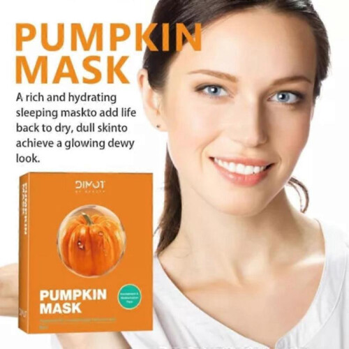 (Pumpkin) Pumpkin Mas - 8 SheetsPumpkin Moisturizing Mask,Deep Hydration Mask,Firming Skin 1