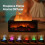 (Black without essential oil) My Mini Fireplace Diffuser for Essential Oils,Flame Aroma Humidifier with Remote 3