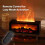 (White with 3 essential oil) My Mini Fireplace Diffuser for Essential Oils,Flame Aroma Humidifier with Remote 4