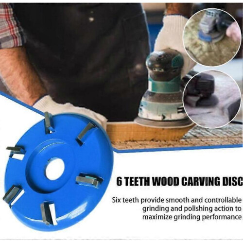 (4 teeth) Backkitchen Wood Carving Disc,Backkitchen 6 Tooth Wood Carved Plate 1