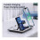 (grey) 4 in1 Digital Clock Wireless Charger Stand,4 in 1 Foldable Fast Charging Station 4