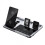 (silvery) 4 in1 Digital Clock Wireless Charger Stand,4 in 1 Foldable Fast Charging Station 1
