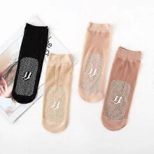 (skin colour) Silk Socks For Women Slip-Resistant Crystal Silk Sock Invisible Medium High Stocking Silk Sock For Summer
