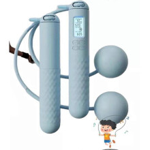 (White Blue) Skipping Rope with Counter (Gravity Ball With/Without Rope),Relativelk Jump Rope