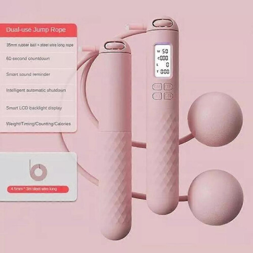 (Deep Black) Skipping Rope with Counter (Gravity Ball With/Without Rope),Relativelk Jump Rope 2
