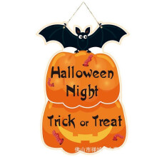 (Bat style) Cardboard Halloween Pumpkin Trick Or Treat Decoration Haunted House Decor 20cm