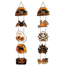 (Couplets) Cardboard Halloween Pumpkin Trick Or Treat Decoration Haunted House Decor 20cm