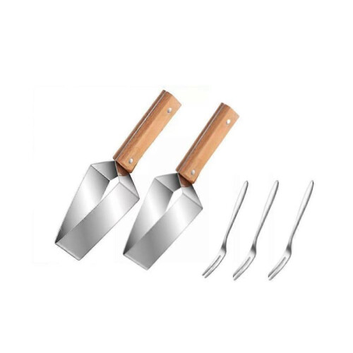 (2 Knife with 4 fork) Multi-function Fruit Slicer-Watermelon Slicer, Stainless Watermelon Slicer