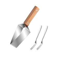 (Knife with 2 fork) Multi-function Fruit Slicer-Watermelon Slicer, Stainless Watermelon Slicer