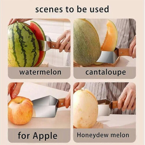(Knife with 2 fork) Multi-function Fruit Slicer-Watermelon Slicer, Stainless Watermelon Slicer 2