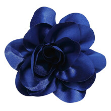 Unieke bloemenbroche reversspeld Stijlvolle oversized stoffen bloemenspeld voor zakelijke professionals en trouwambtenaren Blauw