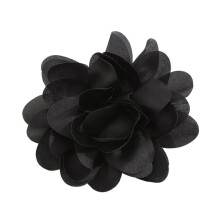 Spilla a forma di fiore in tessuto alla moda, spilla a forma di fiore in tessuto unica, spilla delicata per celebrazioni di anniversario, nero 2