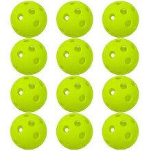 Palline da Pickleball per Interni - 12 Confezioni da 26 Fori - Resistenti e Divertenti per Tutte le Età