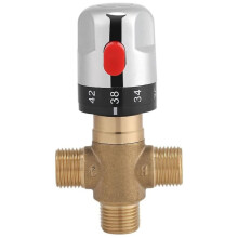 Termostatický zmiešavací ventil, mosadz, G1/2, pre sprchový systém, regulácia teploty vody, umývadlo, T