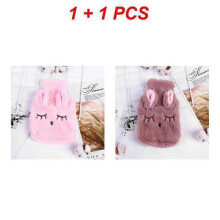 (2PCS MIX B) Winter Warmer Hot Water Bag Cute Hot Water Bottle for Period Pain Stuffed Menstrual