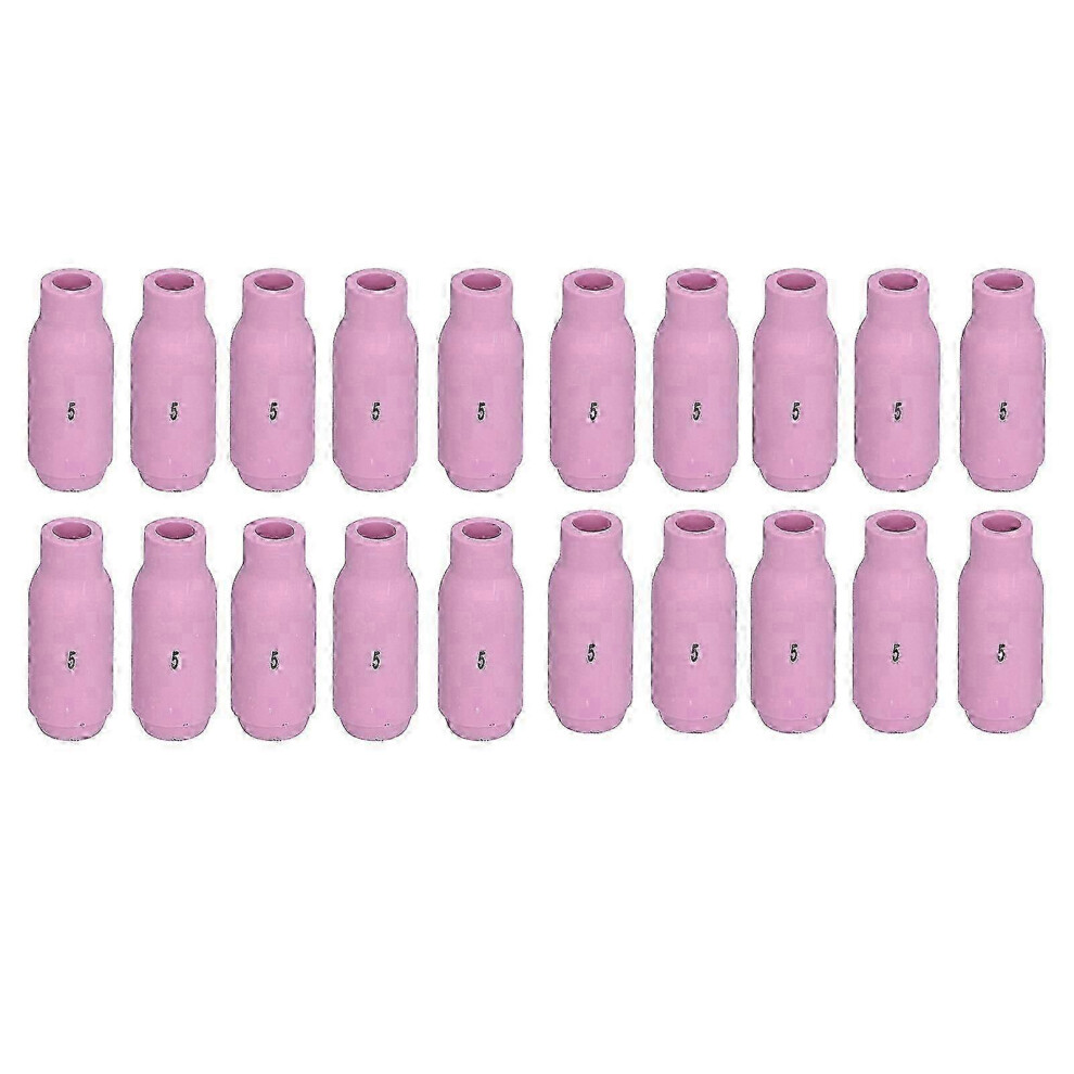(As Show, One Size) 20Pcs Tig Alumina Nozzles Ceramic Cup Gas Lens Shield Consumables For Welding Torch 10N49 5# 4632480891159