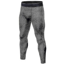 (M, White) Mens Compression Base Layer Pants Training Trousers Gym Sports Leggings