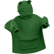 (L, light green) Costume Women Novelty Frog Hoodie Oversized Thick Casual Loose Zipper Top_x