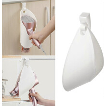 (As show, One size) Hair Dryer Holder,Wall Hanging Hair Dryer Storage Bracket,Hook Design,No Drilling Removable Hair Dryer Stand Holder,2 Hanging Ways