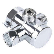 3 Way T-adapter Bath Shower Mixer Diverter Valve Splitter Connector