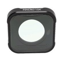 15x Macro Camera Lens 4k High Definition Optical Glass Lens Vlog Shooting Accessories for Hero 10/9 Black