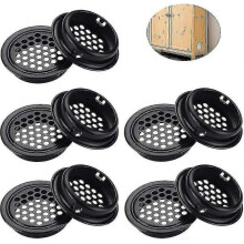 Round Stainless Steel Ventilation Grid Stainless Ventilation Grille Round Stainless Steel Ventilation Grid 10 Pieces Black Ventilation Grid for Cupboa