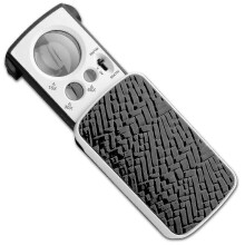 Jewelry Loupe Magnifier with Led Light, 30x 60x 90x Slide Out Pocket