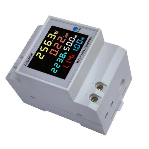 Din-rail Single-phase Lcd Digital Voltage Current Power Frequency Meter D52-2066 1