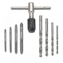Sl Threading Tapping Tool Kit 9pcs/set Screw Taps & T-handle Tap Wrench & 2.5~5.2mm Twist Drill Bits Hand Tool Set M3/m4/m5/m6