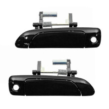 2pc Front Outside Door Handles Black Lh Rh for 2001-2005 Honda Civic